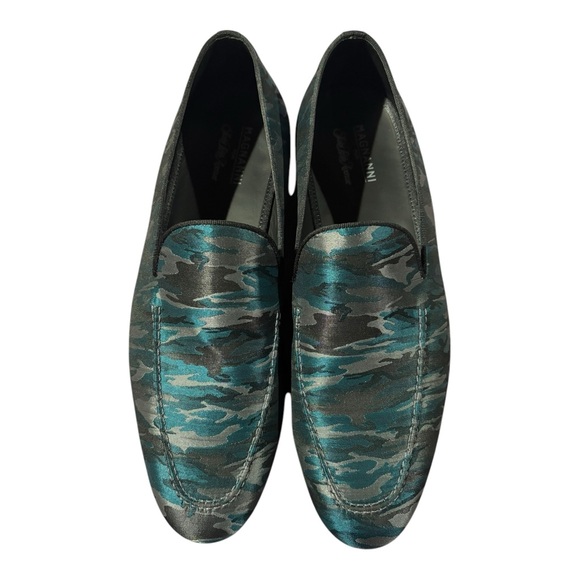 Magnanni Guapo Sky Camo Print Formal Venetian Loafers Blue Grey Silver Mens 9.5 - Picture 4 of 8